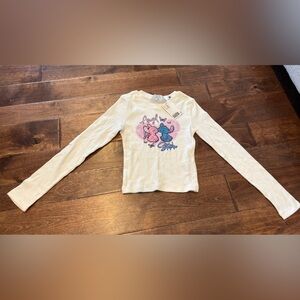 Angel & Stitch Kids Long Sleeve Shirt - Cream